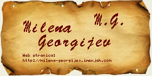 Milena Georgijev vizit kartica